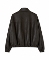 Leather Blouson Jacket, women's faux leather blouson jacket