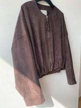 Suede Blouson Jacket