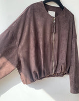 Suede Blouson Jacket