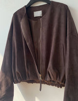 Suede Blouson Jacket