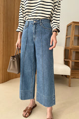 Wide Hem Stitch Jeans