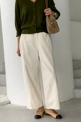 Row Banding Cream Pants