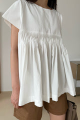 Cross Pintuck Blouse