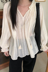 Boho Ruffle Blouse