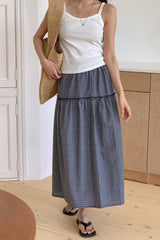 Two-Tier Check Maxi