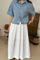 Crop Denim Shacket