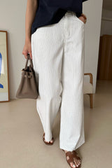 Stripe Cotton Pants
