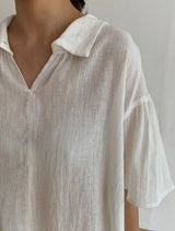 Button Linen Yoru Blouse