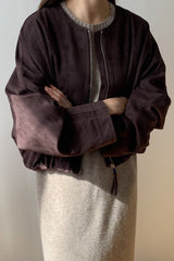 Suede Blouson Jacket