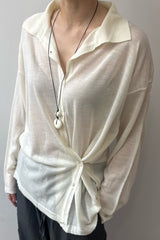 Sheer Collar Knit