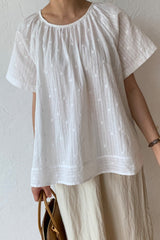 Lace Stitch Embroidered Blouse