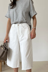 Ivory Denim Bermuda