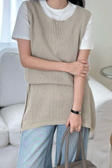 Side Tie Layering Knit Top