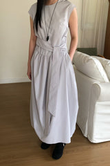 Gathered Tie Front Maxi