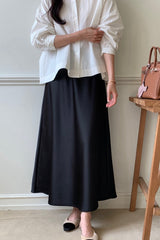 Elegant Satin Flare Skirt