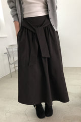 Waist Tie A-Line Skirt