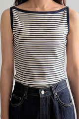 Stripe Boat Neck Tank