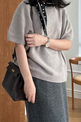Cashmere Short Slv Knit