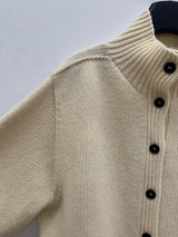 Superfine Wool Button Cardigan