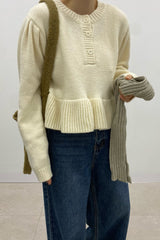 Peplum Knit Pullover