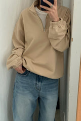 Terry Half Zip Pullover