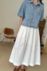 Crop Denim Shacket