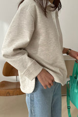 Contrast Collar Sweatshirt