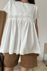 Cross Pintuck Blouse