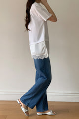 Asymmetric Lace Tee