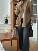 Boxy Pocket Corduroy Shirt