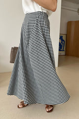 Gingham Side-Twist Maxi