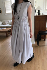 Gathered Tie Front Maxi