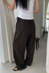 Textured Tie Pants