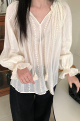 Boho Ruffle Blouse