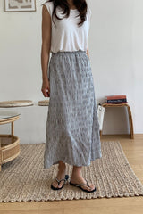 Wrinkle Stripe Skirt