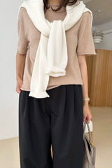 Fine Wool Short Slv Knit