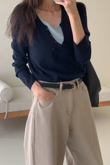 Contrast Wool Knit