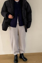 Raccoon Knit Pants, women's raccoon wool knit pants