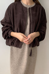 Suede Blouson Jacket