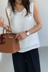 Silky Double Layer Blouse