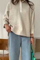 Contrast Collar Sweatshirt