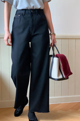 Warm Straight Black Jean