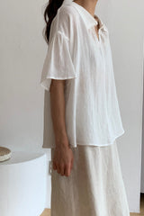 Button Linen Yoru Blouse
