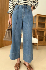 Wide Hem Stitch Jeans