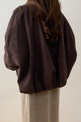 Suede Blouson Jacket