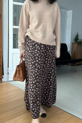 Soft Leopard Wool Skirt