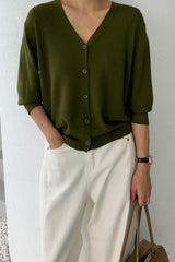 Soft V Neck Cardigan