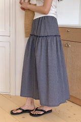 Two-Tier Check Maxi