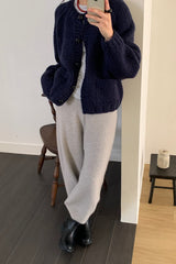 Raccoon Knit Pants, women's raccoon wool knit pants