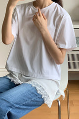 Asymmetric Lace Tee